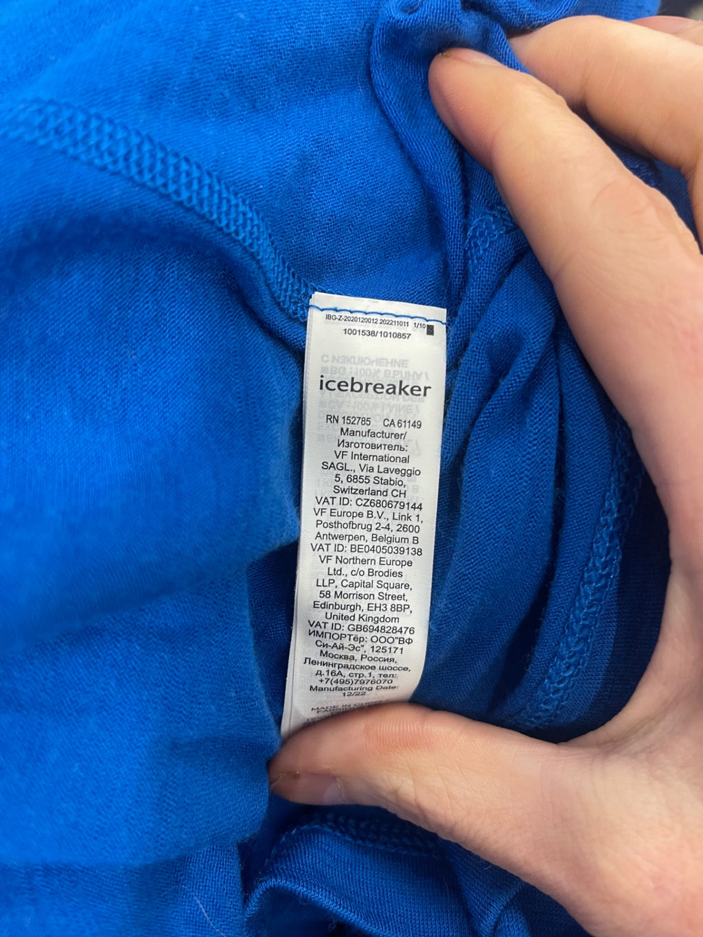 Fabulous Icebreaker merino  Long sleeve top XXL Blue ES609