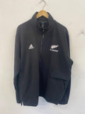 Fabulous adidas All Blacks New Zealand Training Top XL Black zip thru rugby ES609