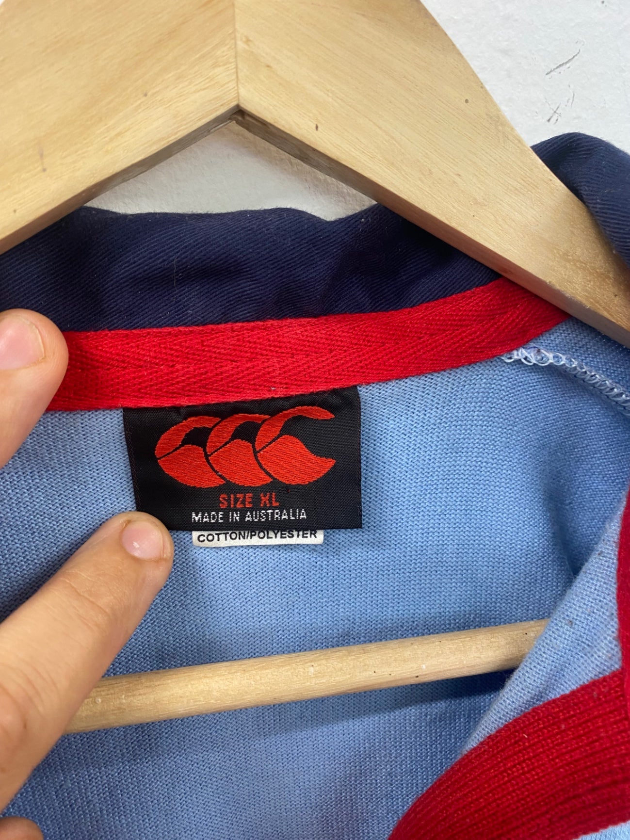 Fabulous Canterbury Waratahs rugby Shirt XL Light Blue vintage ES609