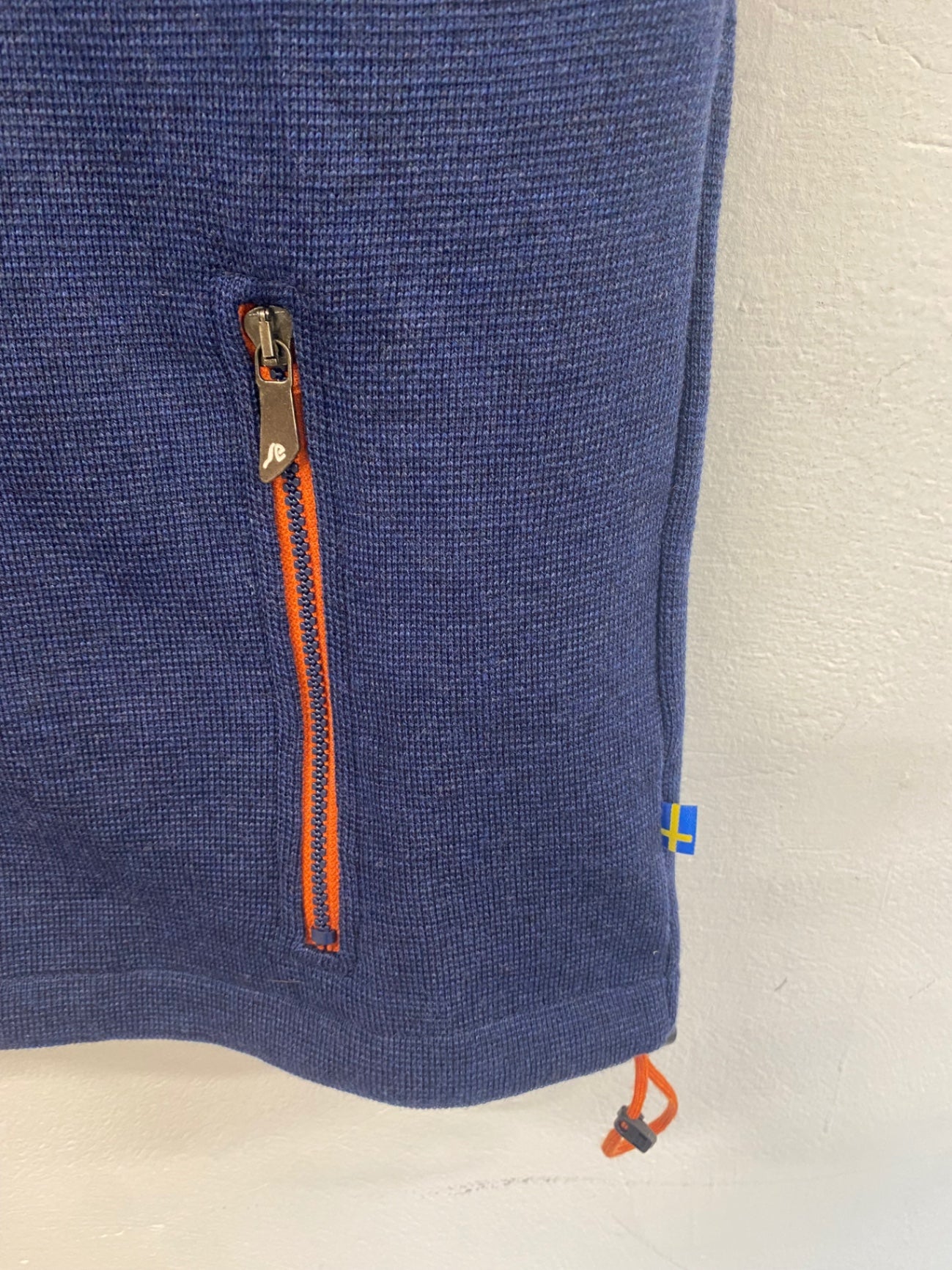 Fabulous Ivanhoe of Sweden Gilet merino knit golf XL Blue ES609