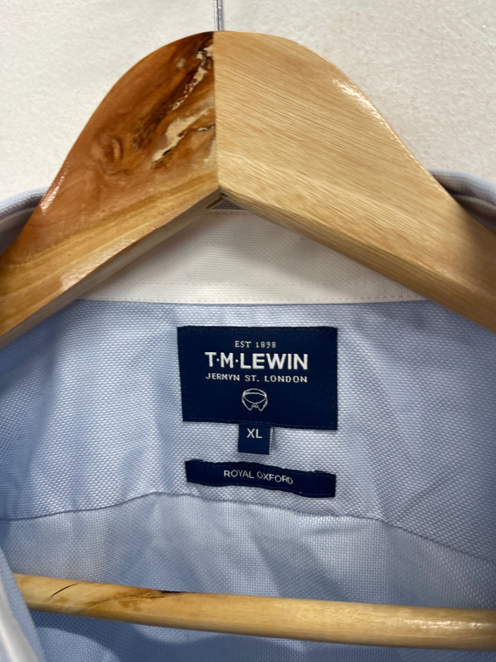 Fabulous T.M LEWIN Royal Oxford Shirt XL Light Blue ES609