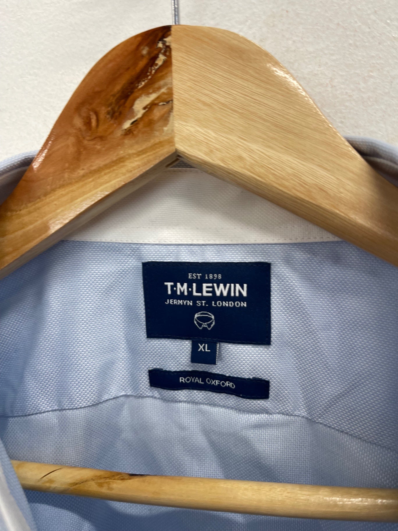 Fabulous T.M LEWIN Royal Oxford Shirt XL Light Blue ES609