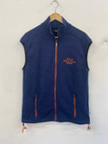 Fabulous Ivanhoe of Sweden Gilet merino knit golf XL Blue ES609