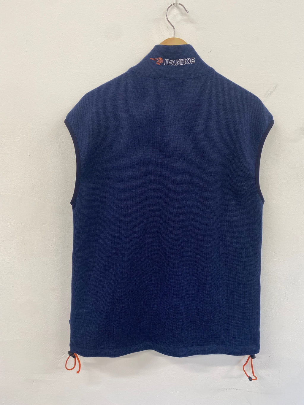 Fabulous Ivanhoe of Sweden Gilet merino knit golf XL Blue ES609