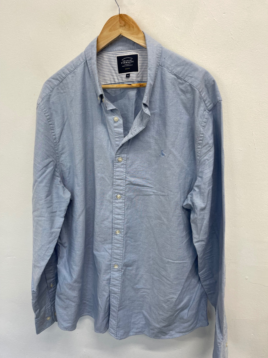 Fabulous Charles Tyrwhitt slim fit Shirt XXL Light Blue ES609