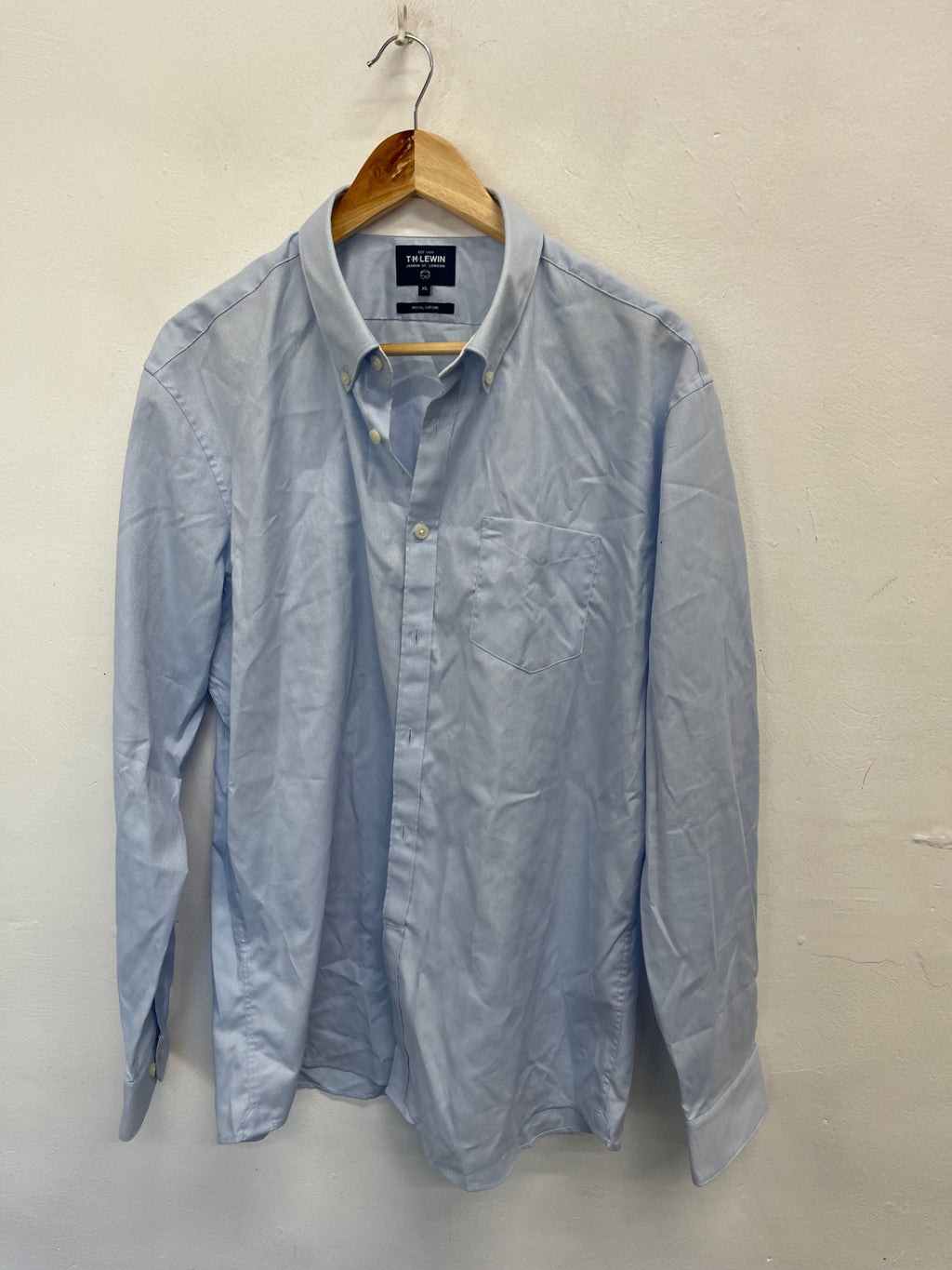 Fabulous T.M LEWIN Royal Oxford Shirt XL Light Blue ES609