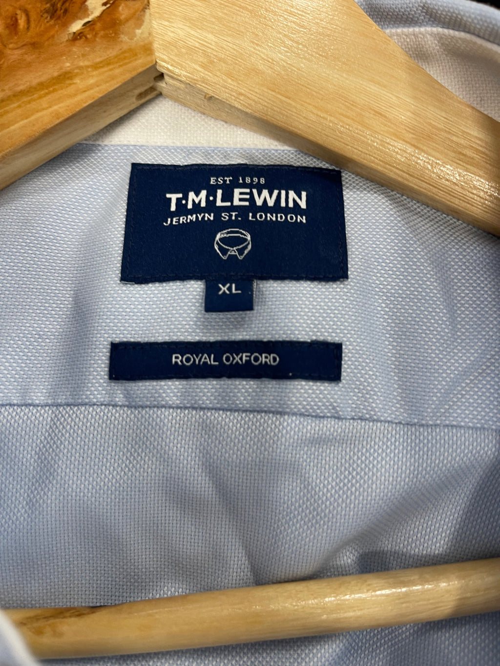 Fabulous T.M LEWIN Royal Oxford Shirt XL Light Blue ES609