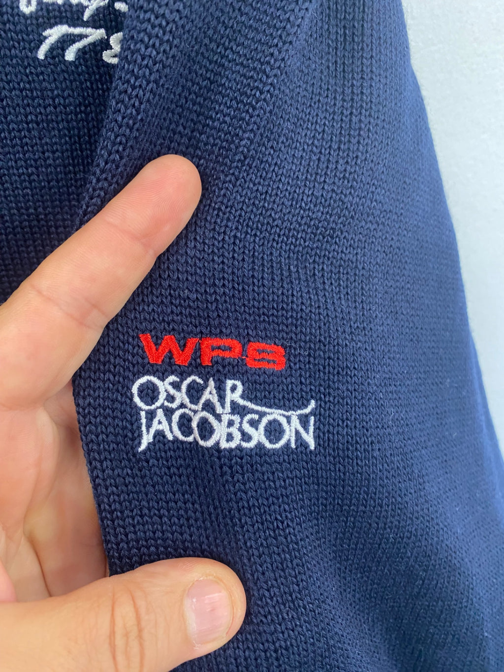 Fabulous Oscar Jacobson 1/2 zip jumper Orson golf windproof XXL Navy blue