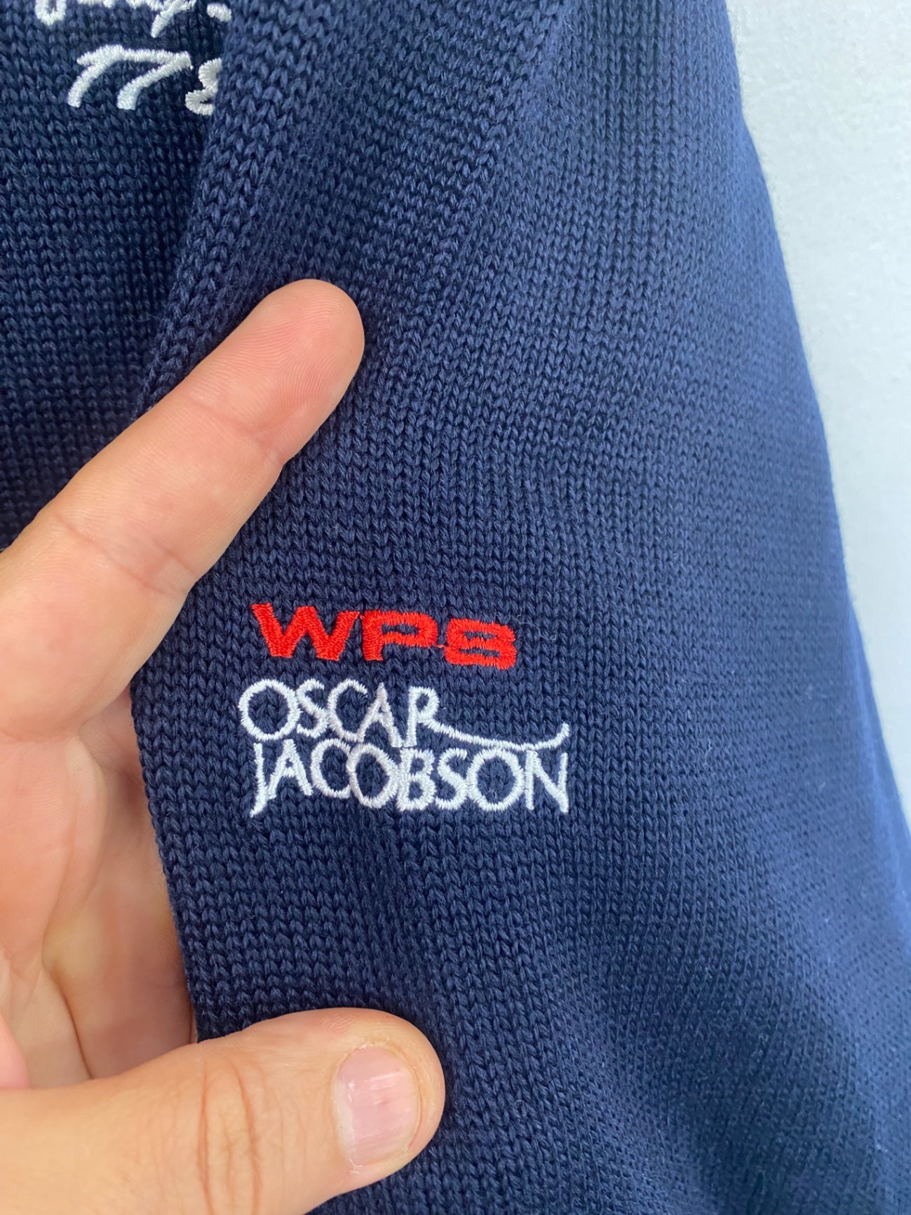 Fabulous Oscar Jacobson 1/2 zip jumper Orson golf windproof XXL Navy blue