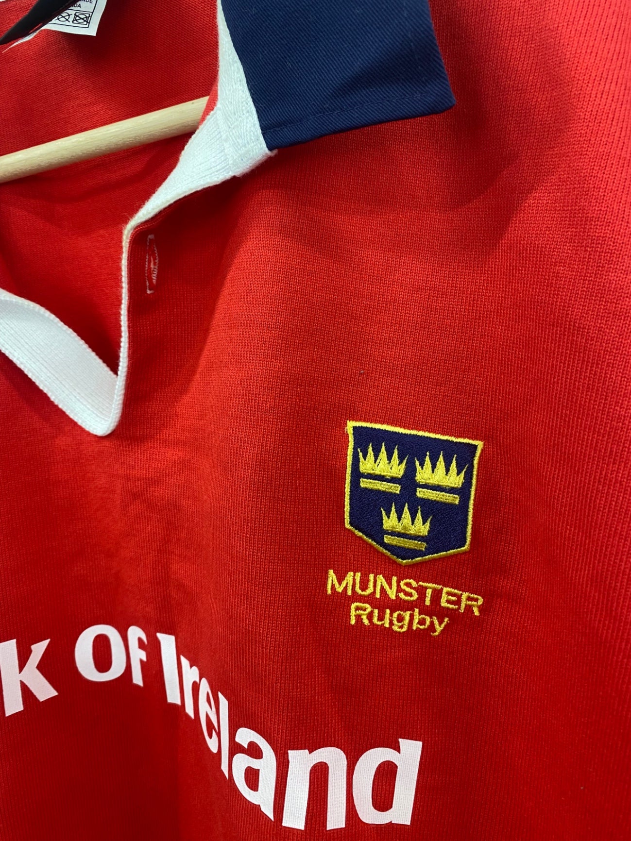Classic Canterbury Rugby Jersey Munster home XL Red vintage ES609