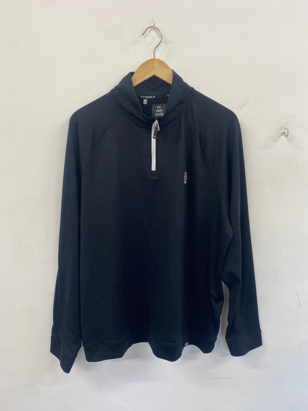 Fabulous Under Armour 1/4 Zip Top Golf Storm L Black ES609