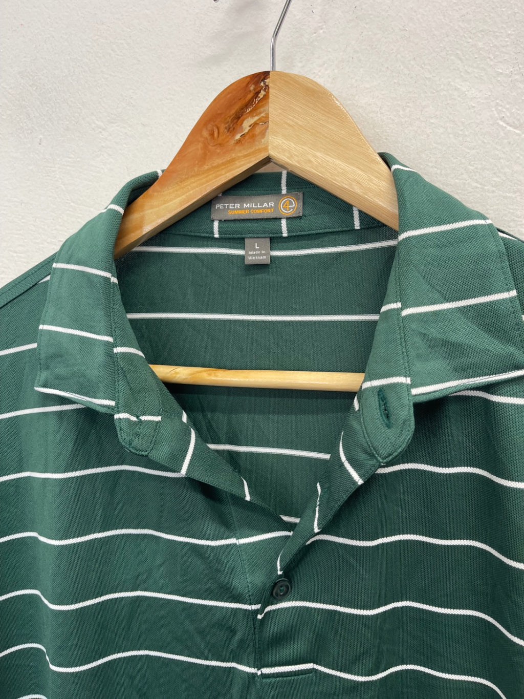 Fabulous Peter Millar Summer comfort golf Polo top UkL Green ES609