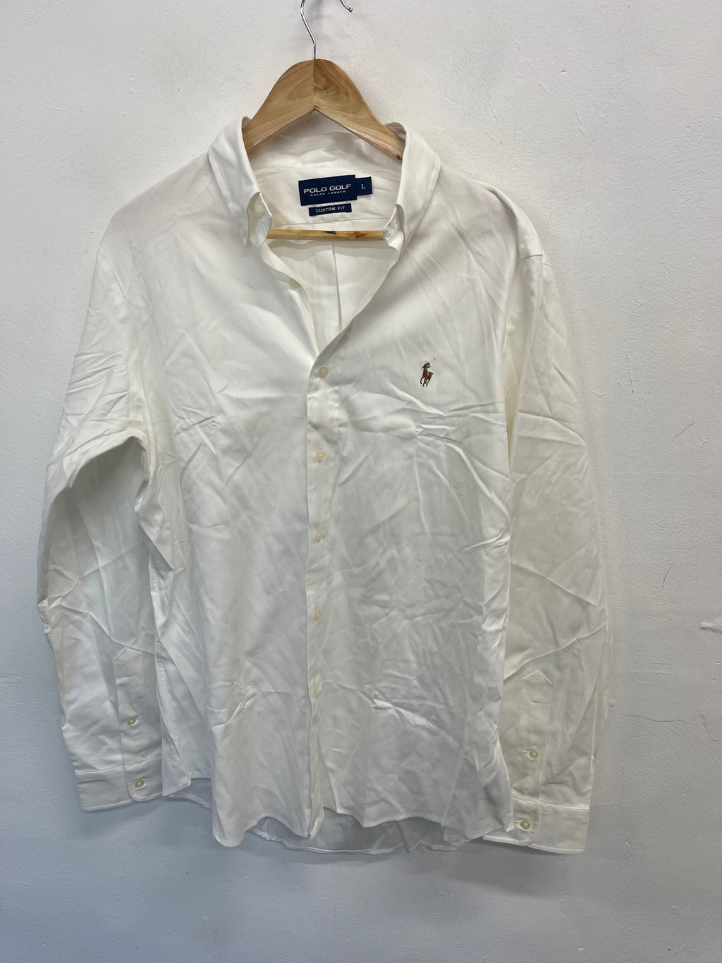 Fabulous Polo Golf Ralph Lauren button down Shirt L White ES609