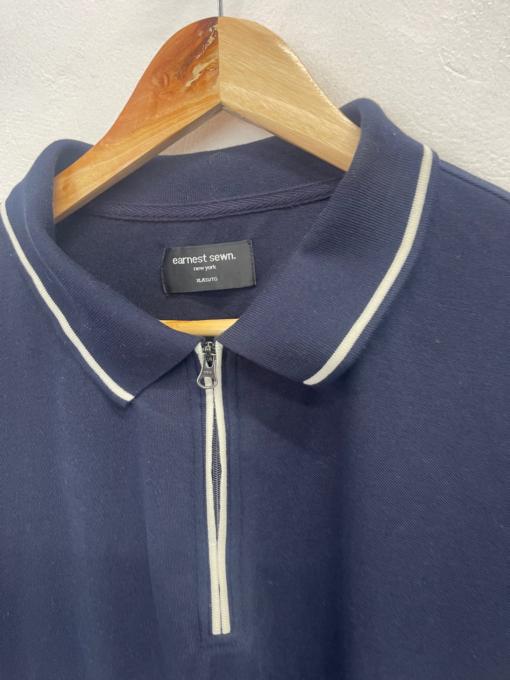 Fabulous earnest sewn cotton Golf polo shirt  XL Navy ES609