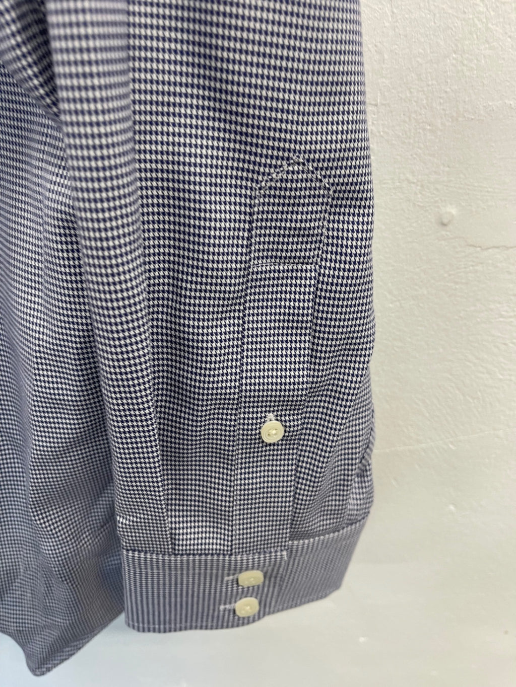 Fabulous Hawes & curtis checked fitted slim Shirt 17.5" Blue ES609