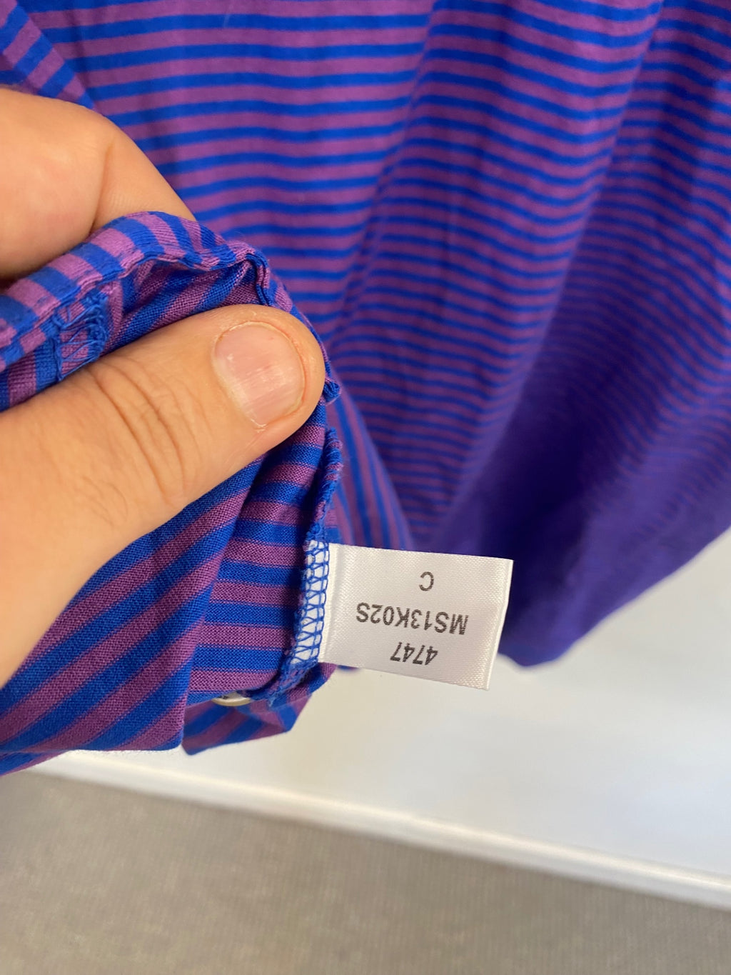 Fabulous Peter Millar Polo Shirt Golf Crail XL Purple and blue stripes ES609