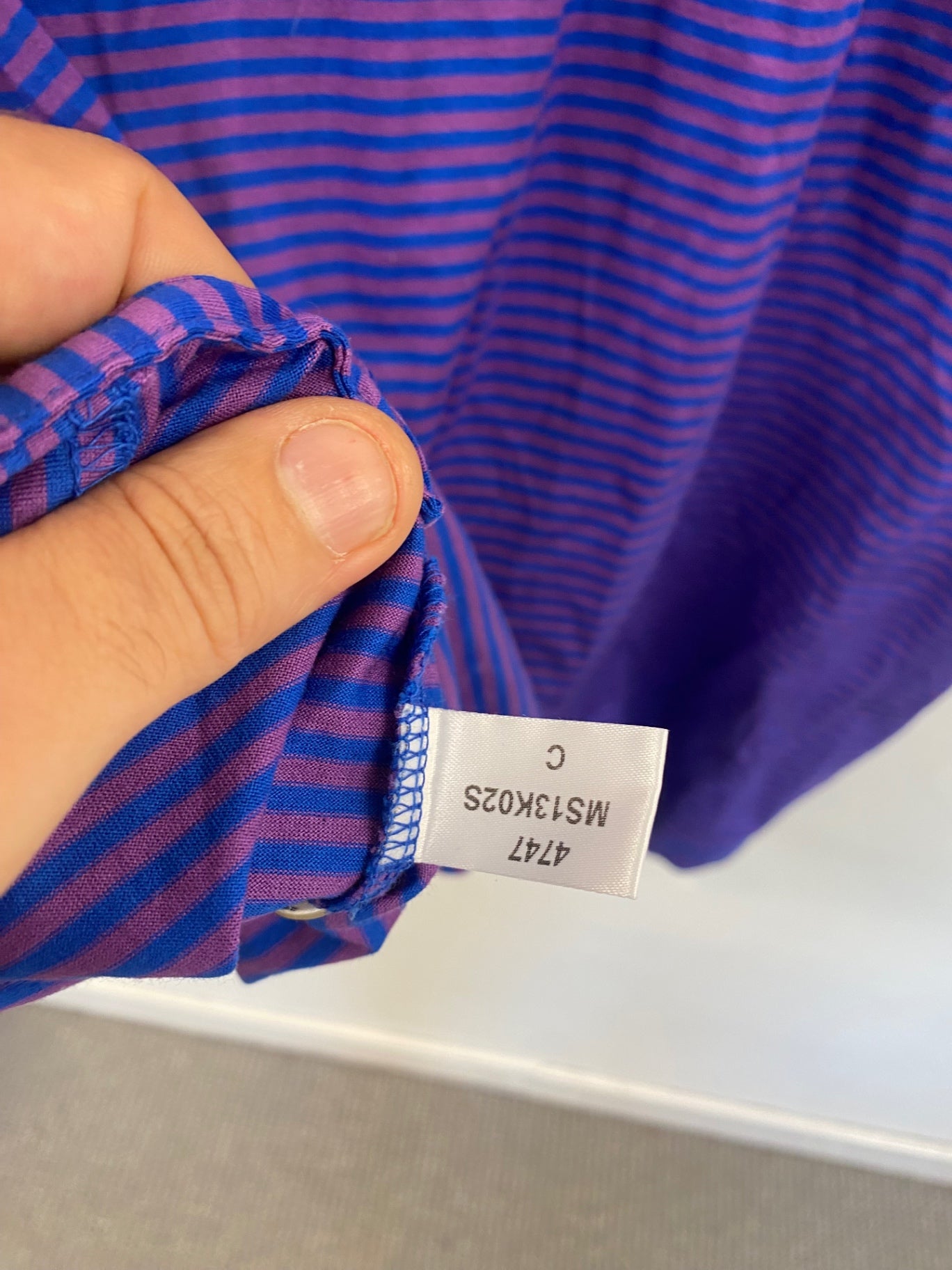 Fabulous Peter Millar Polo Shirt Golf Crail XL Purple and blue stripes ES609