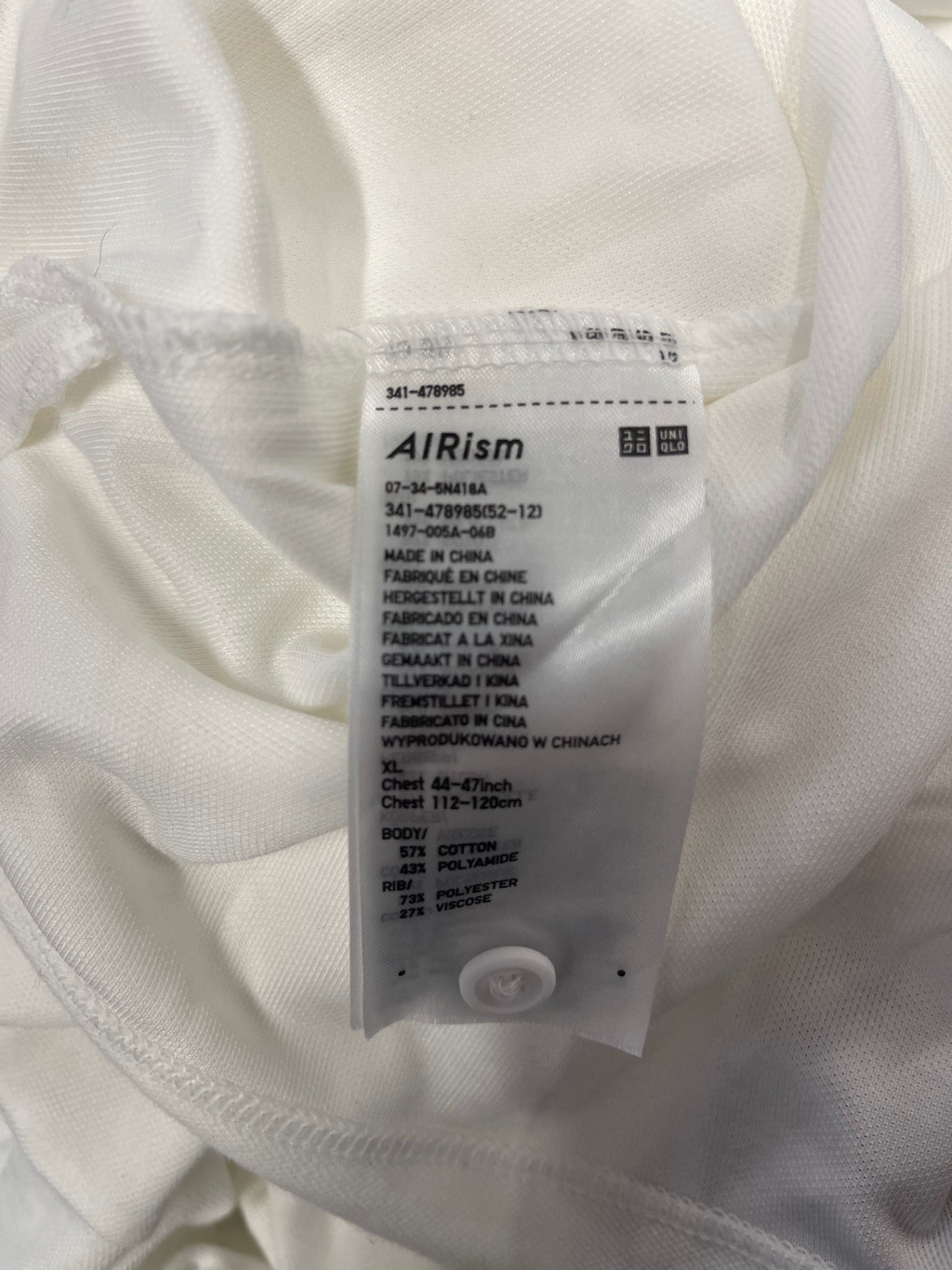 Fabulous UNIQLO x Roger Federa Polo Shirt XL White ES609