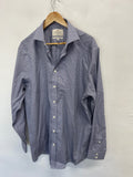 Fabulous Hawes & curtis checked fitted slim Shirt 17.5" Blue ES609