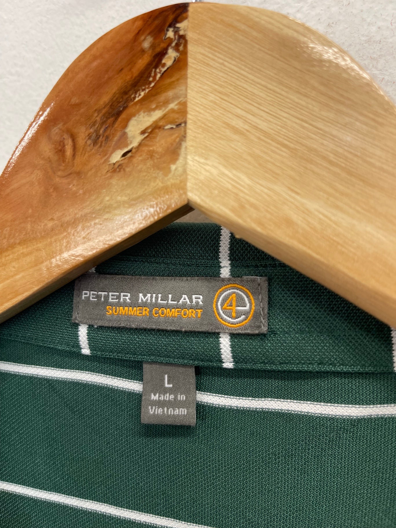Fabulous Peter Millar Summer comfort golf Polo top UkL Green ES609