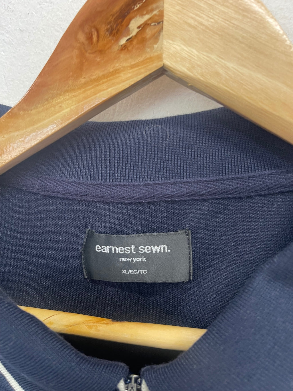 Fabulous earnest sewn cotton Golf polo shirt  XL Navy ES609