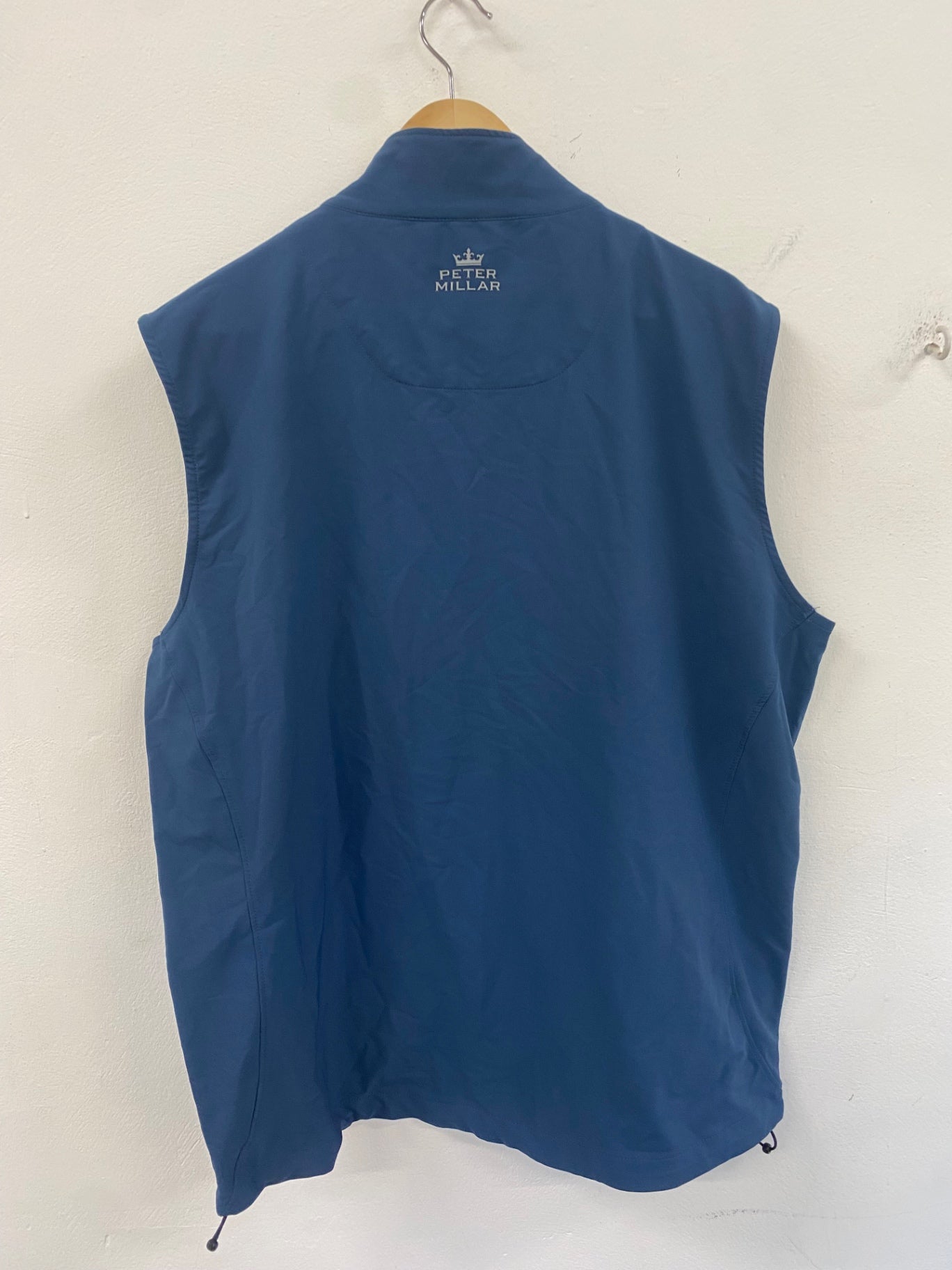 Classic Peter Millar Windproof Golf Gilet L Blue Crail ES609