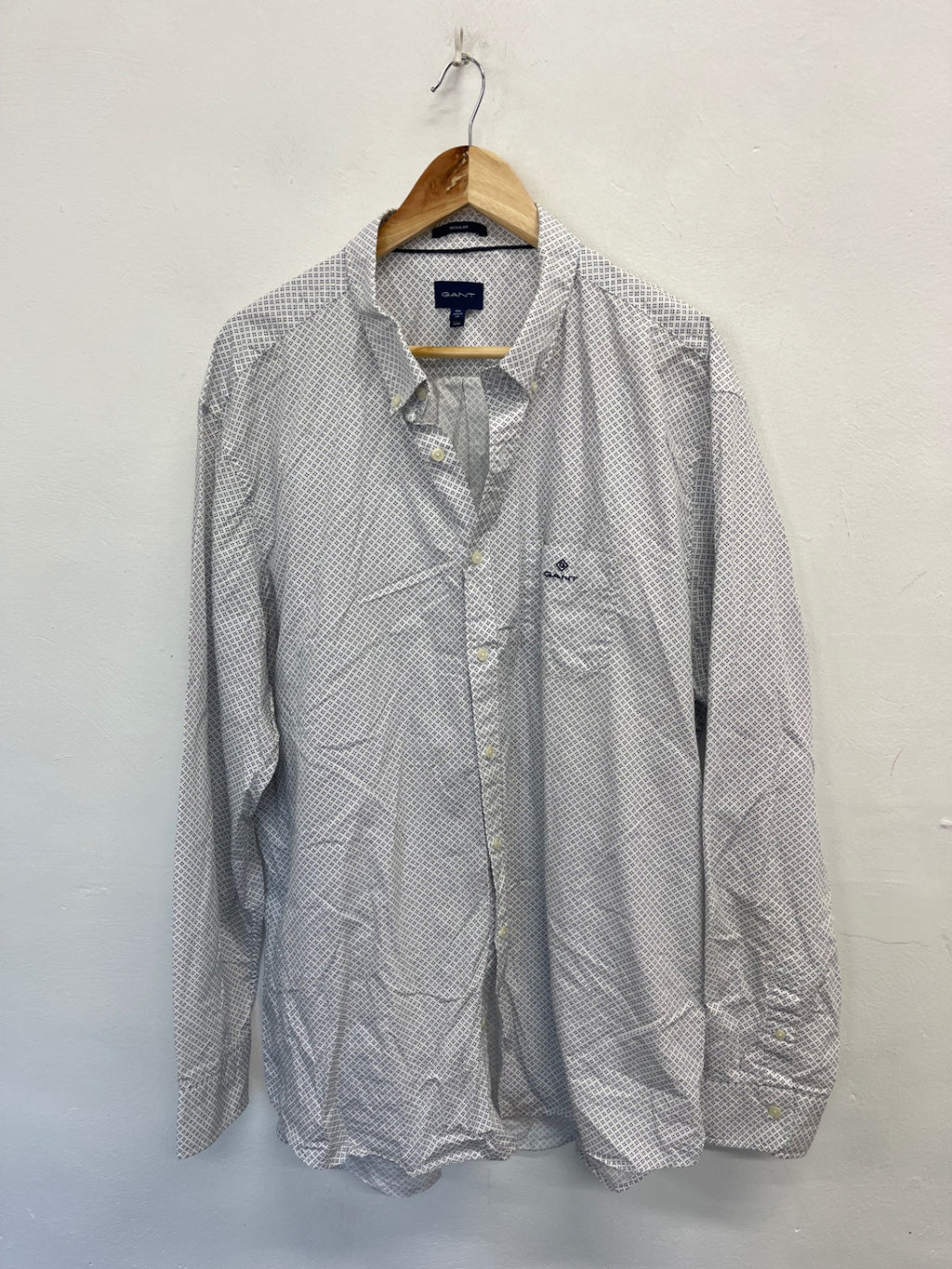 Fabulous GANT micro patterned lightweight Shirt 3XL White ES609