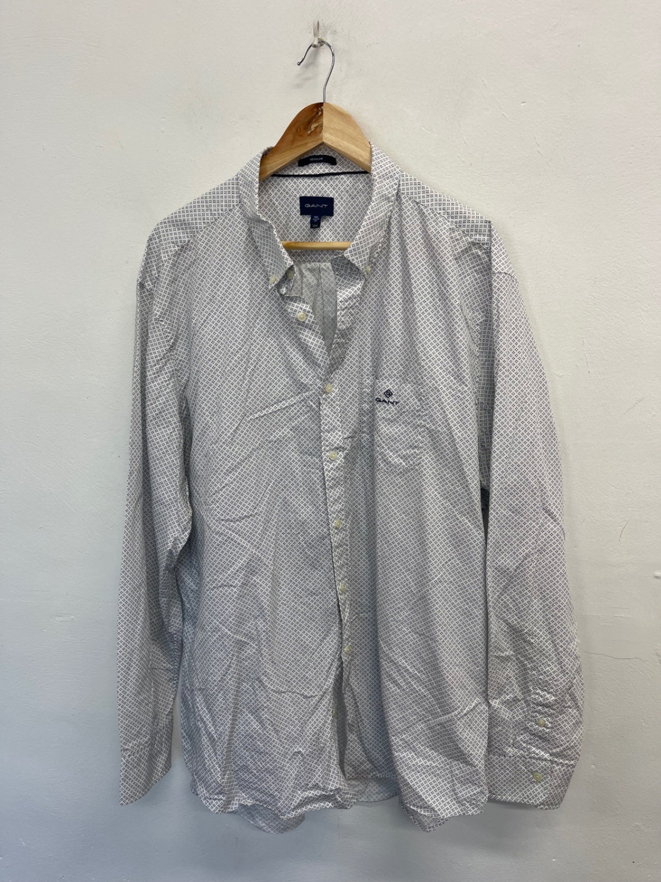Fabulous GANT micro patterned lightweight Shirt 3XL White ES609
