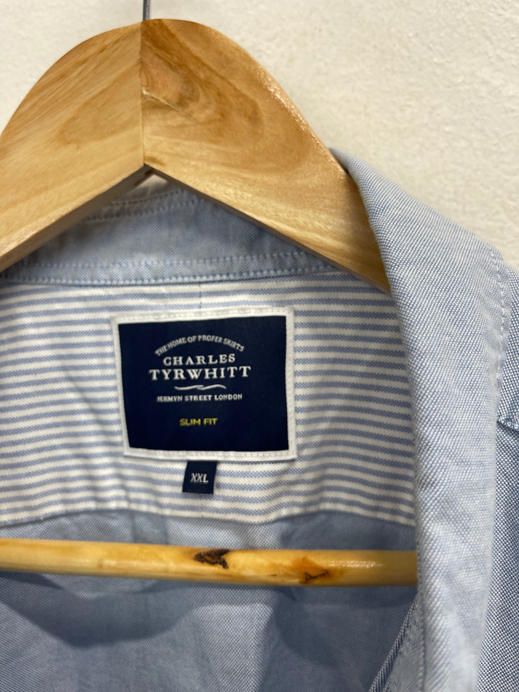 Fabulous Charles Tyrwhitt slim fit Shirt XXL Light Blue ES609