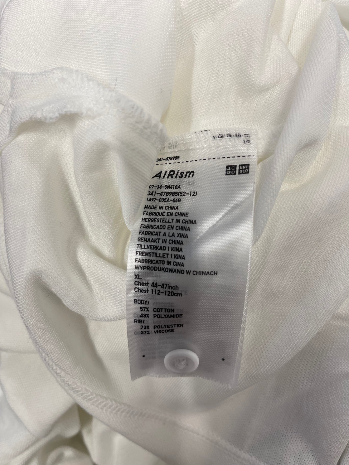Fabulous UNIQLO x Roger Federa Polo Shirt XL White ES609