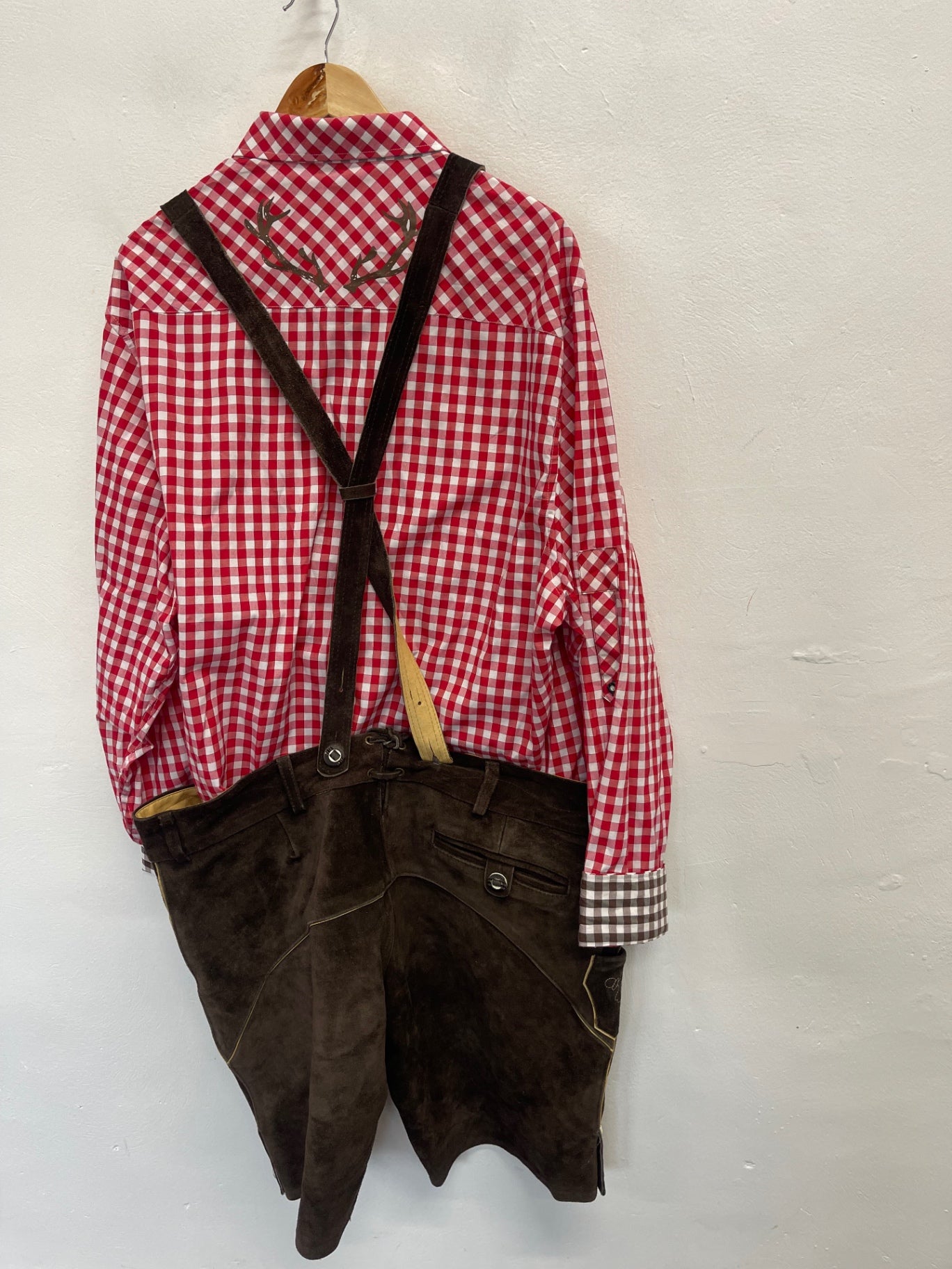 Fabulous Lederhosen traditional suede October fest W42 XXL Austrian ES609