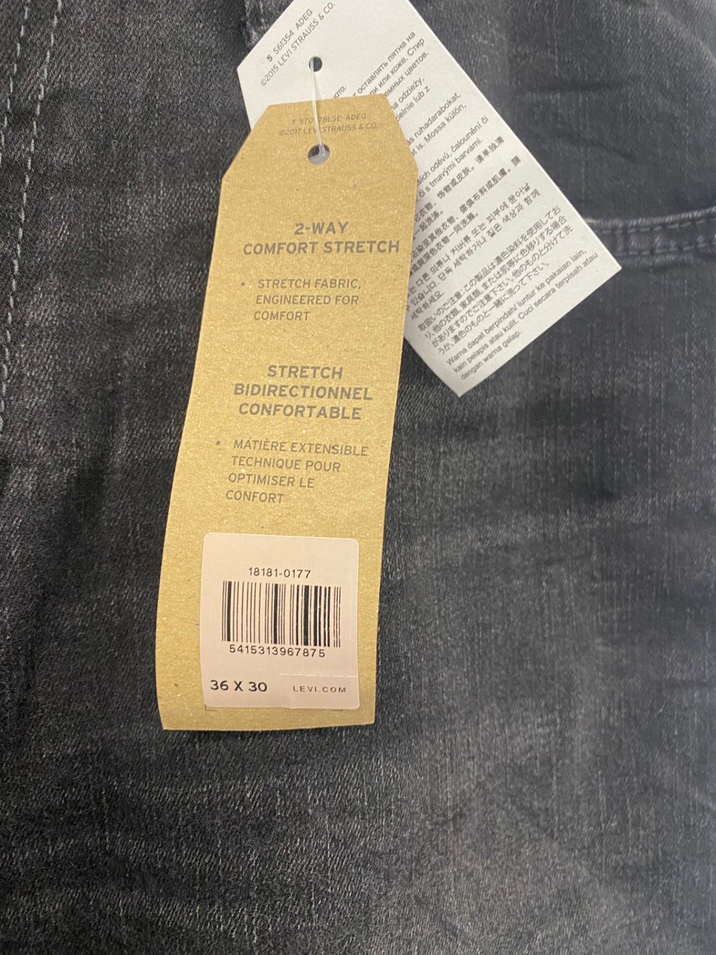 Classic Levi's 541 Athletic fit Jeans 36x30 Black 36S ES609