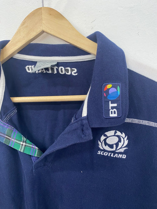Classic Scotland Rugby Macron Supporters Polo Shirt XXL Navy SRU ES609