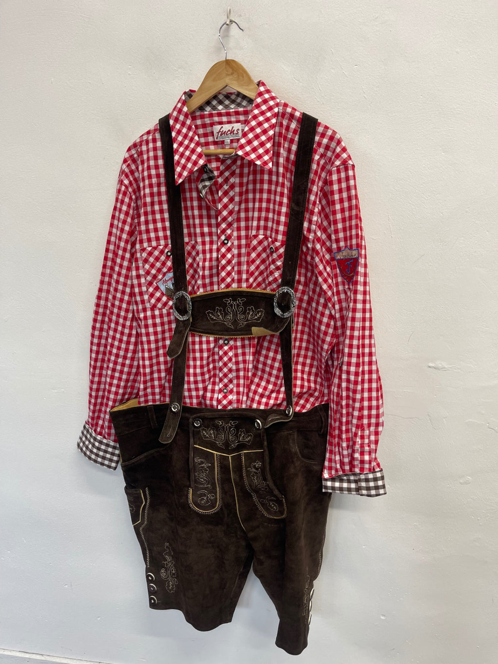 Fabulous Lederhosen traditional suede October fest W42 XXL Austrian ES609