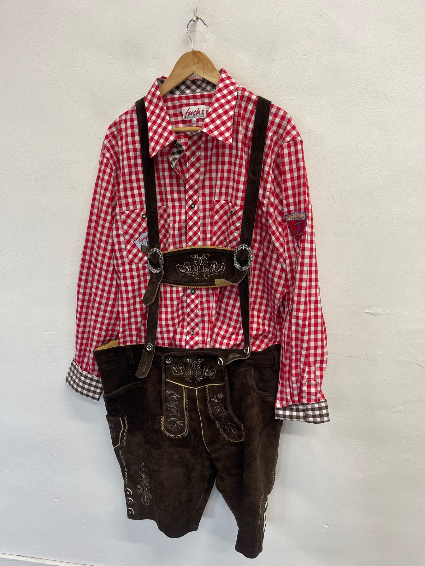 Fabulous Lederhosen traditional suede October fest W42 XXL Austrian ES609