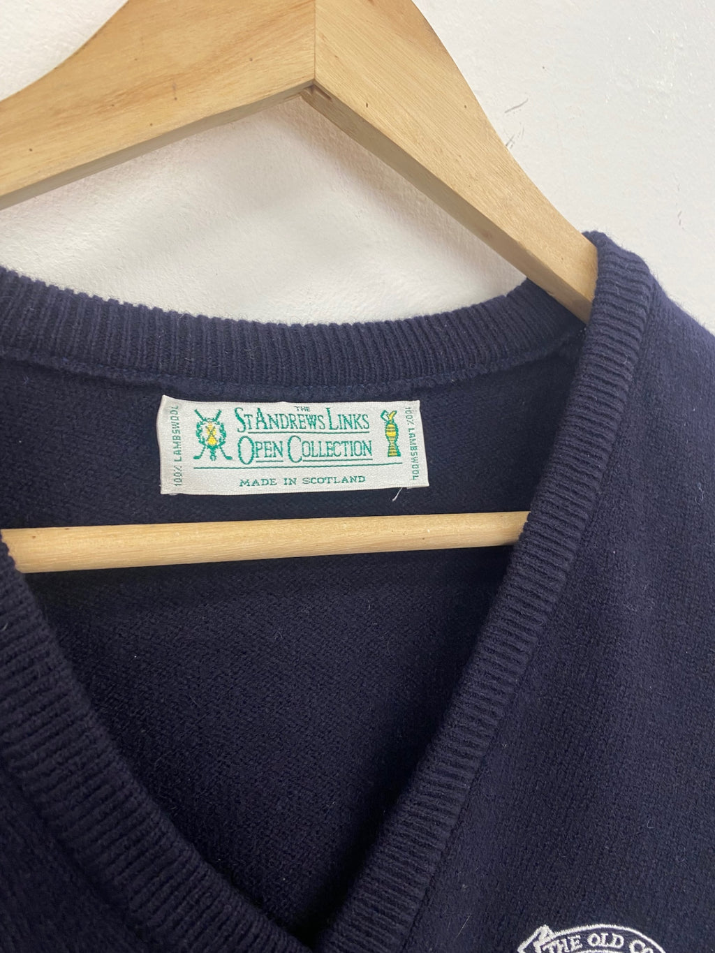 Vintage St Andrews links open collection The Old Course Sweater XL Navy The Open 1995 ES609