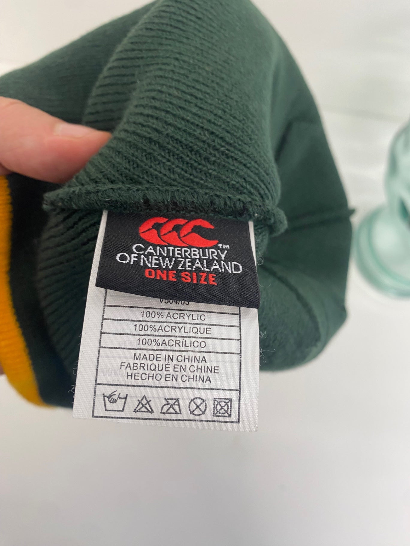 Fabulous Canterbury South Africa Rugby Beanie Green & Gold ES609