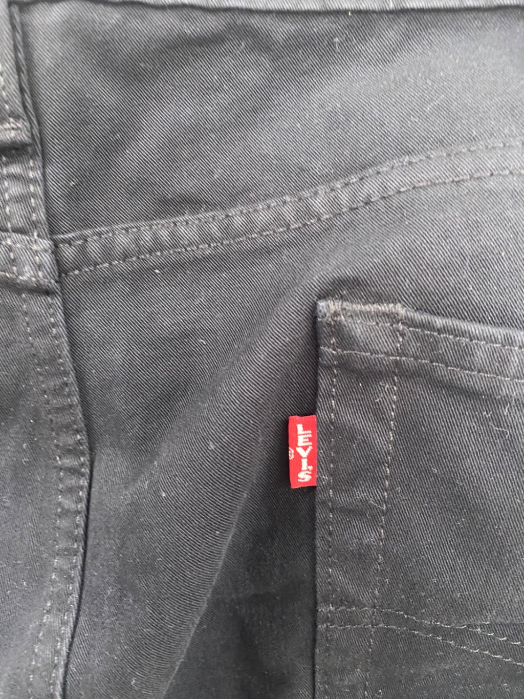 Classic Levi's Jeans W40 L32 Black Big E straight stretch ES609
