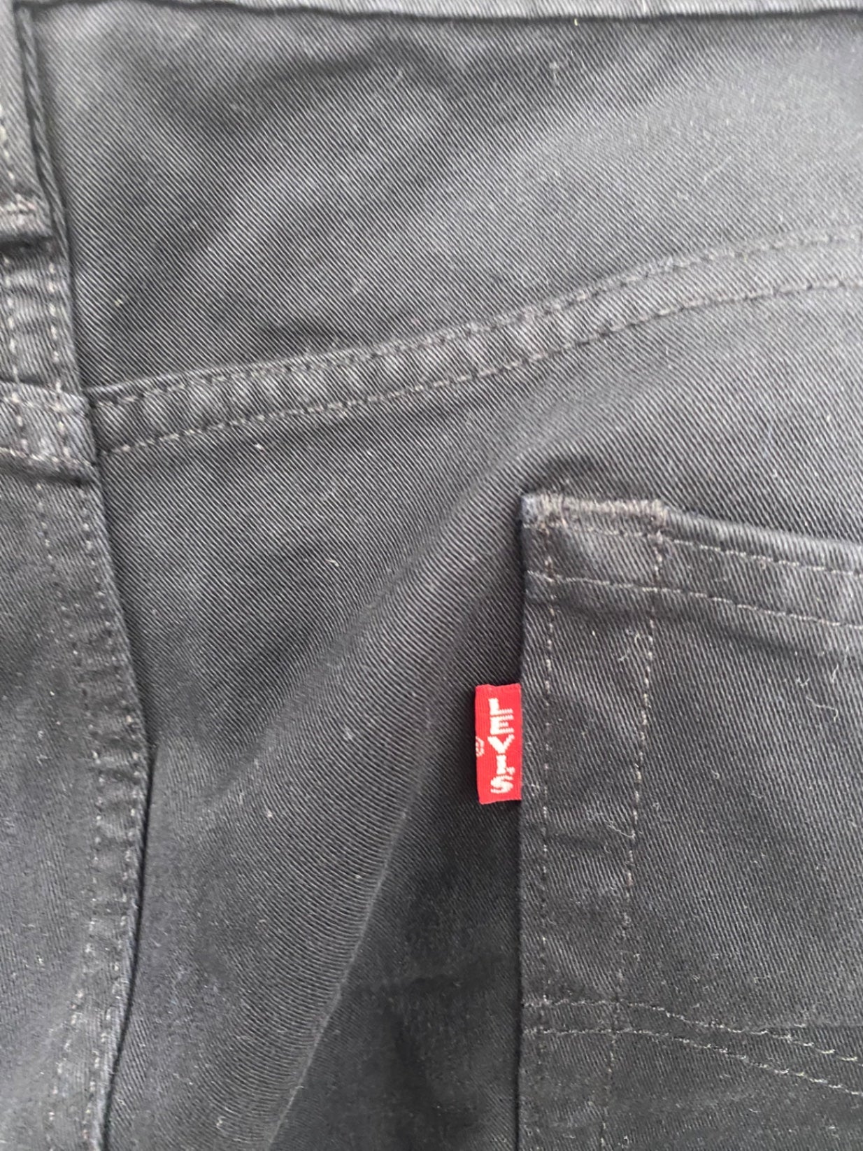 Classic Levi's Jeans W40 L32 Black Big E straight stretch ES609