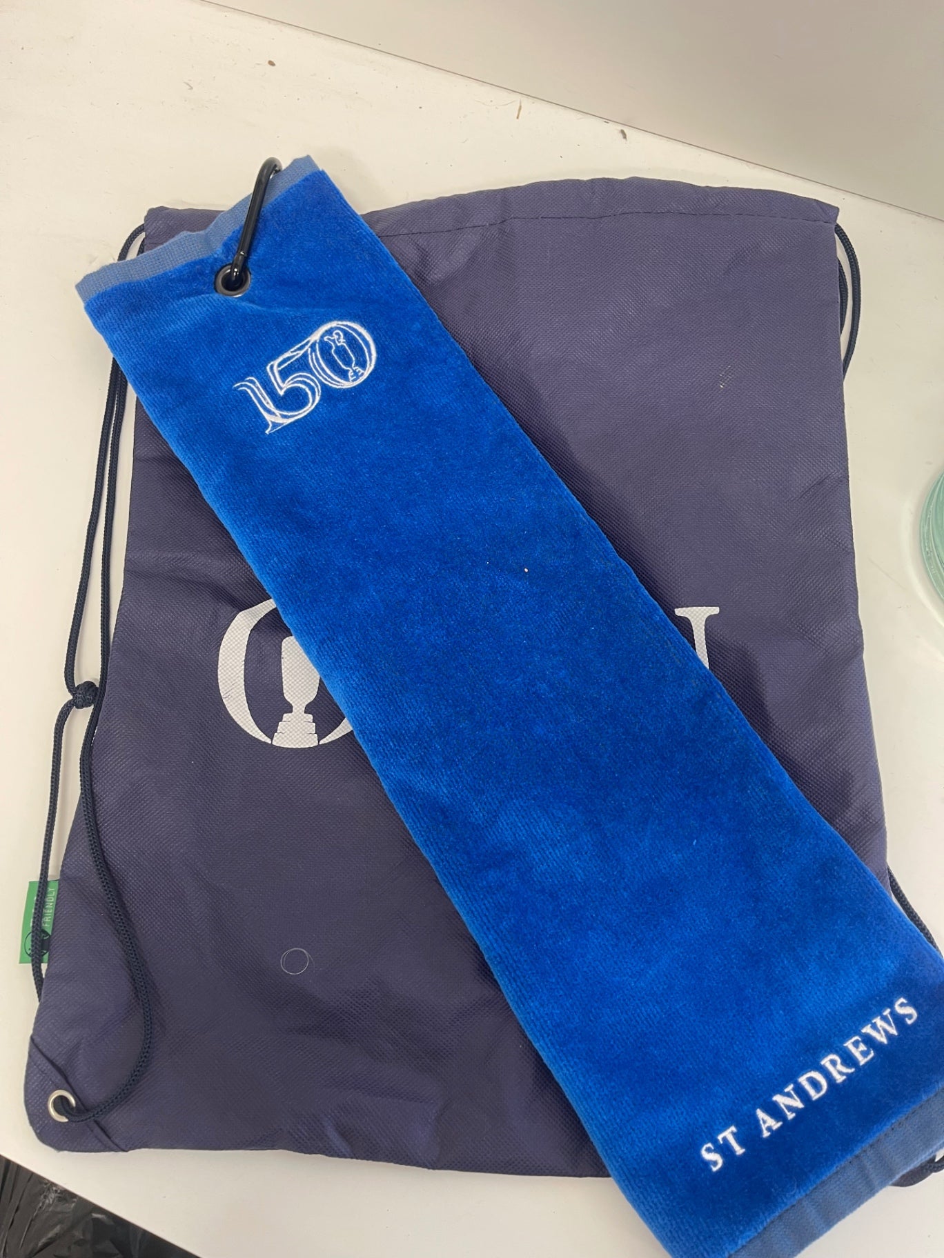 Fabulous St Andrews 150th open Towel & bag  Blue ES609