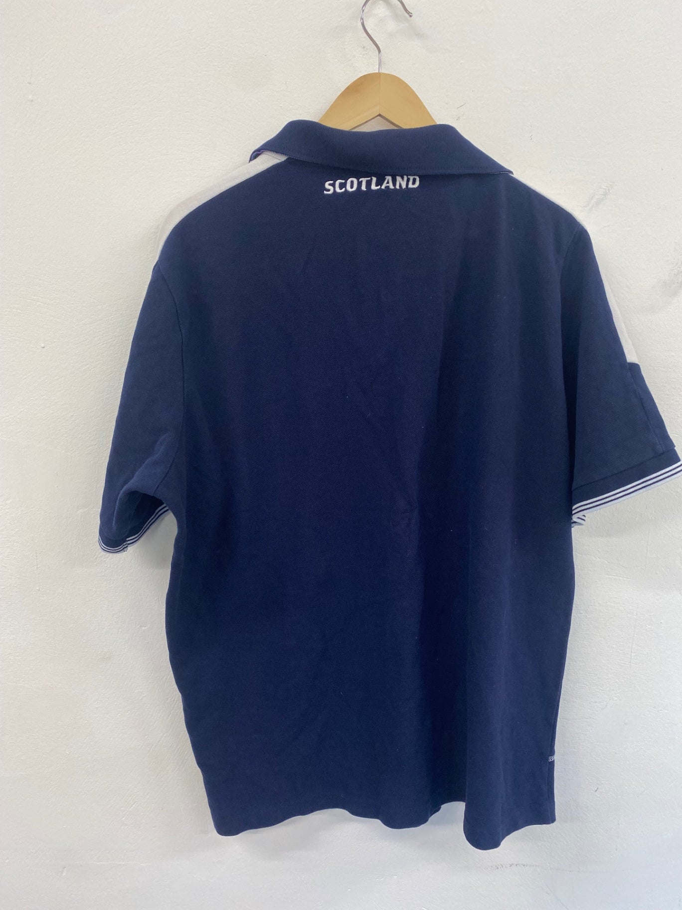 Classic Scotland Rugby Macron Supporters Polo Shirt XXL Navy SRU ES609