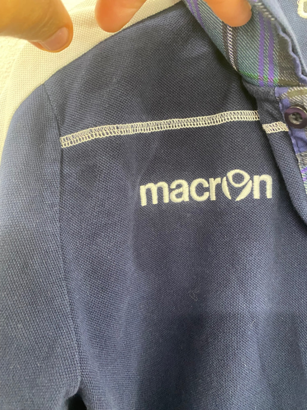 Classic Scotland Rugby Macron Supporters Polo Shirt XXL Navy SRU ES609