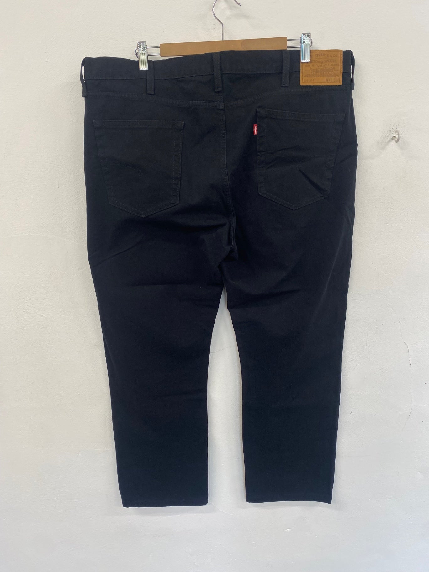 Classic Levi's Jeans W40 L32 Black Big E straight stretch ES609