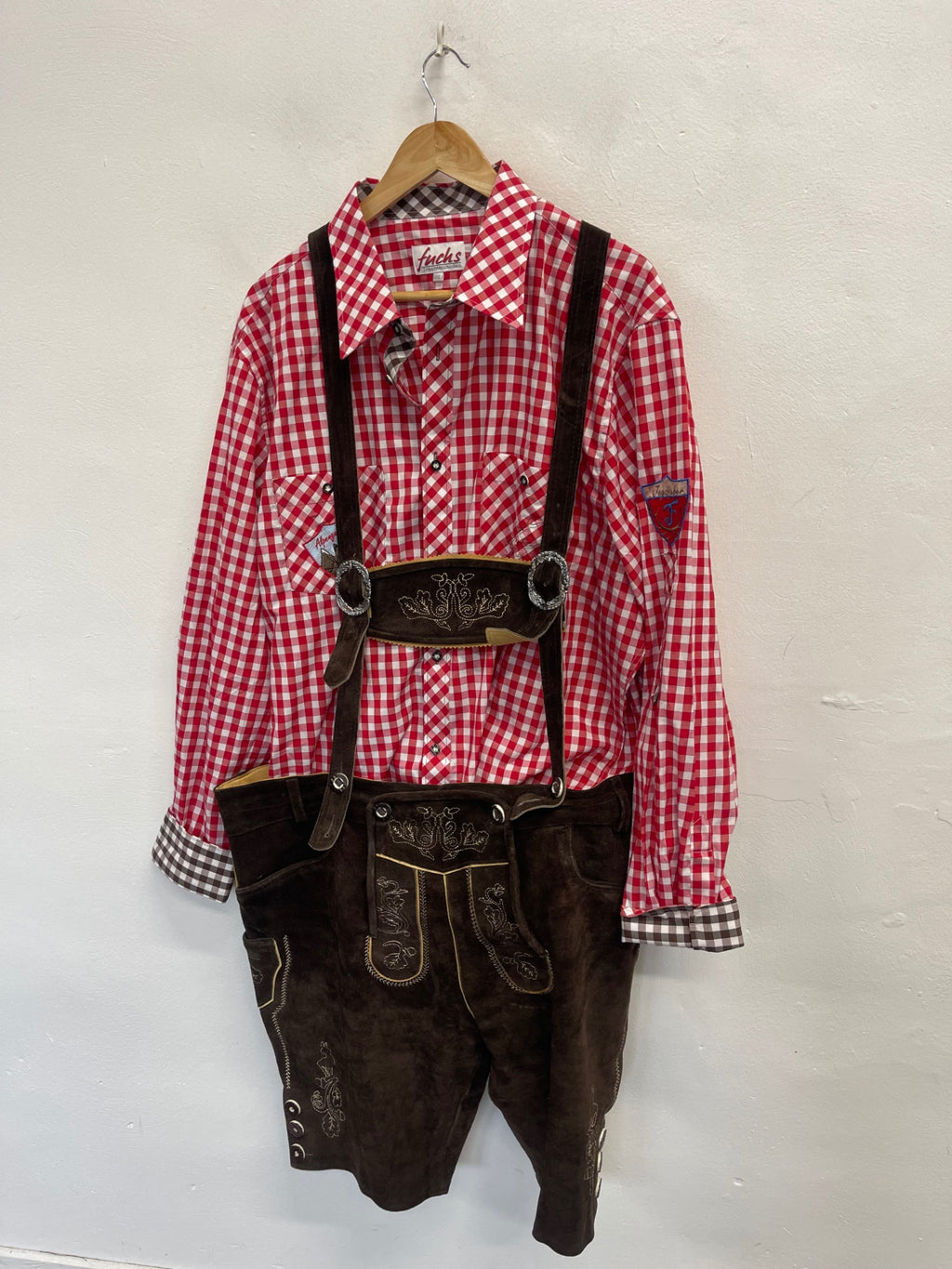 Fabulous Lederhosen traditional suede October fest W42 XXL Austrian ES609