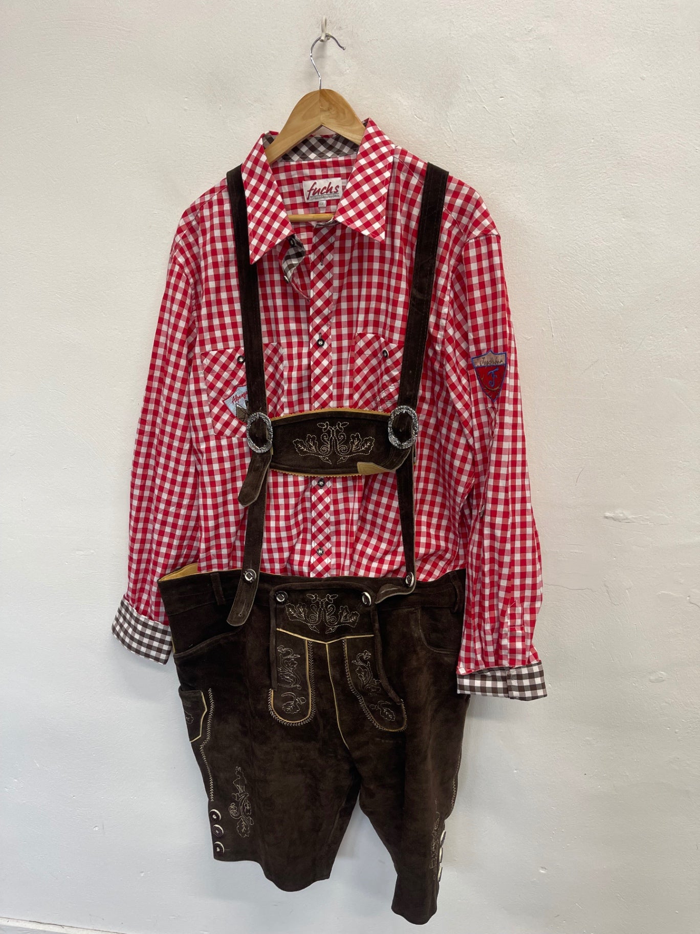 Fabulous Lederhosen traditional suede October fest W42 XXL Austrian ES609