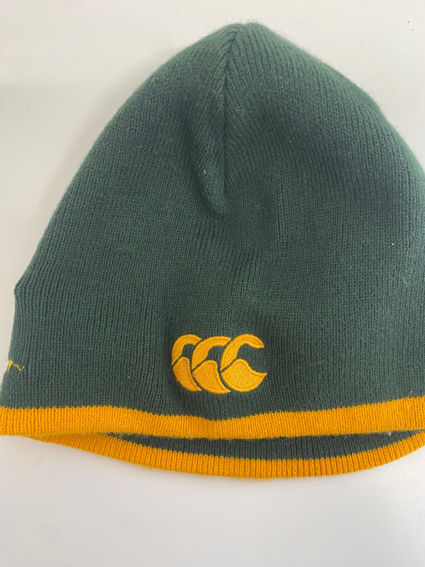 Fabulous Canterbury South Africa Rugby Beanie Green & Gold ES609