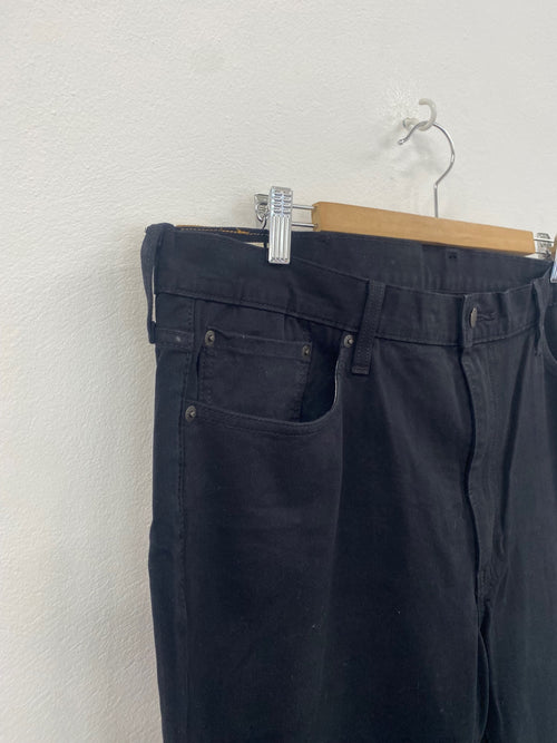 Classic Levi's Jeans W40 L32 Black Big E straight stretch ES609