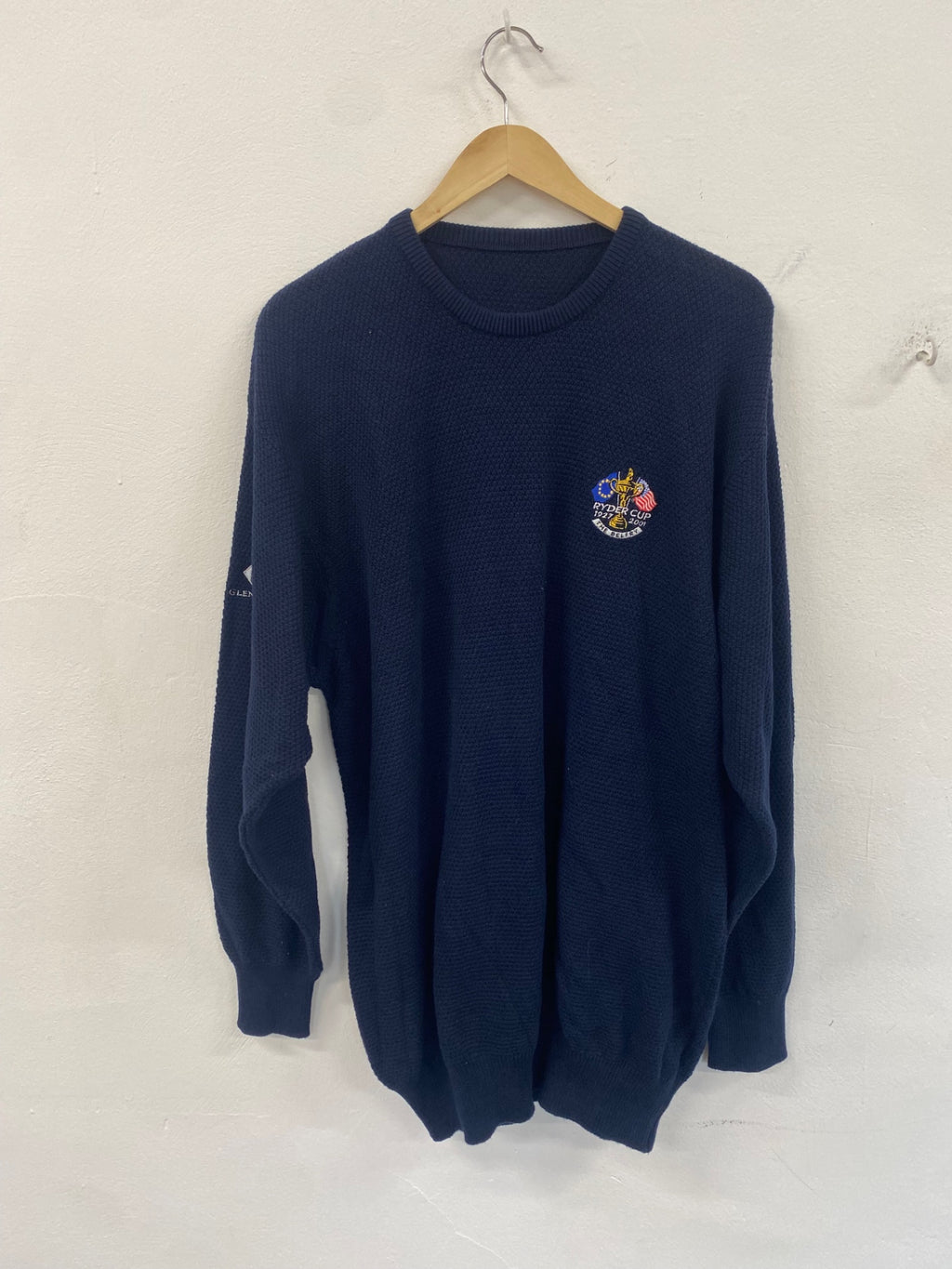 Awesome vintage Glenmuir Ryder Cup 2001 The Belfry Sweater L Navy ES609