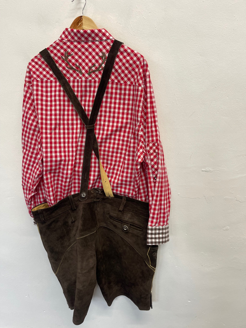 Fabulous Lederhosen traditional suede October fest W42 XXL Austrian ES609