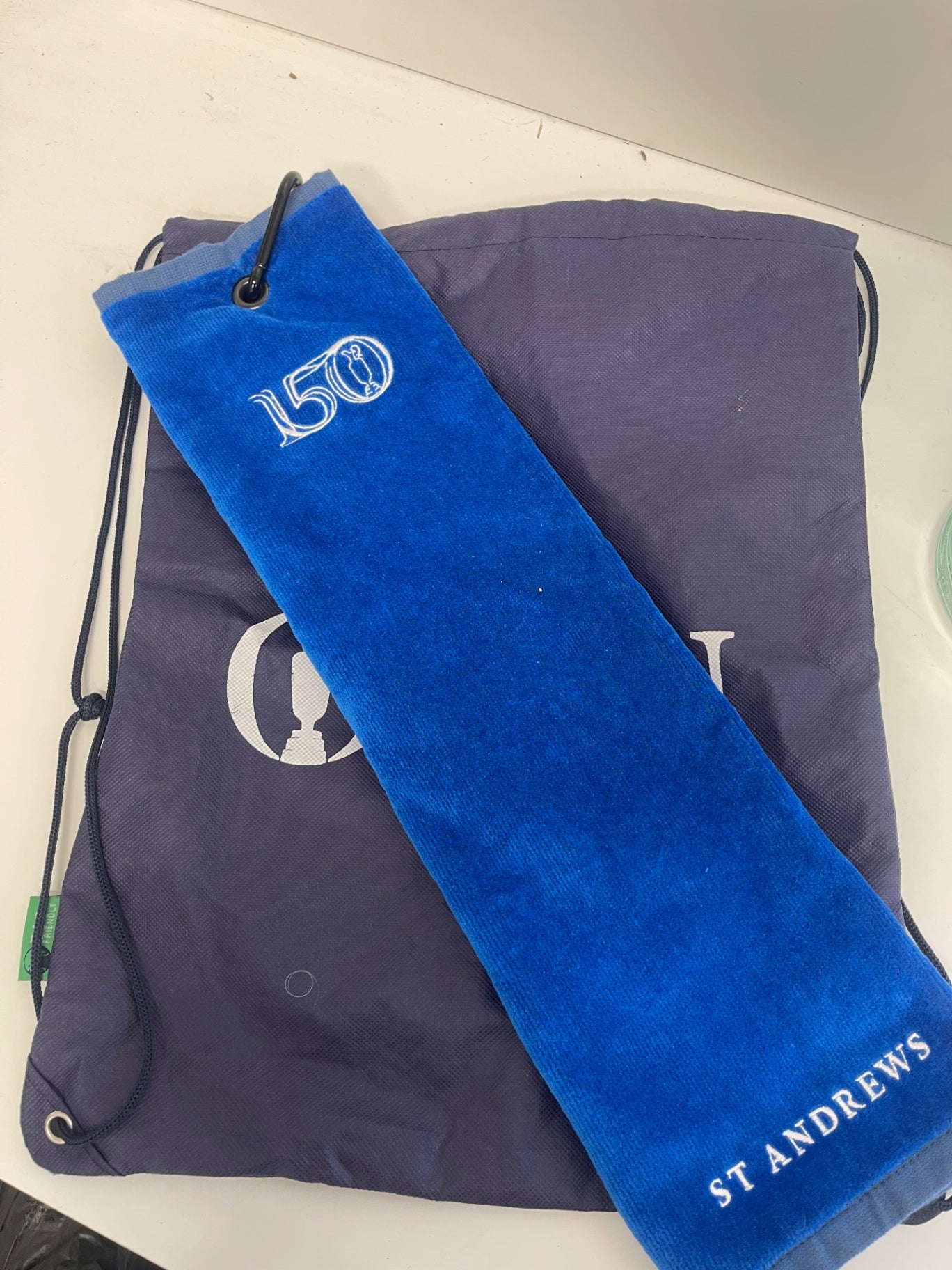 Fabulous St Andrews 150th open Towel & bag  Blue ES609